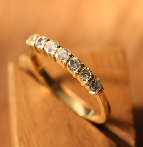Bague diamant solide jaune - bague,