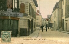 Card SUCY EN BRIE Rue du Four Sign Charles Chain Locksmith 