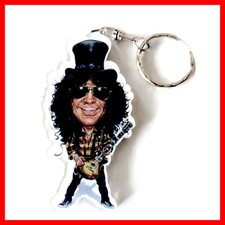 SLASH - PORTE CLÉ ! PORTRAIT Guns N Roses Guitare Les Paul Hard Rock Heavy Metal