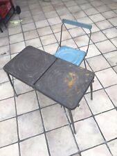 ancienne table et chaise Pliantes metal militaire?