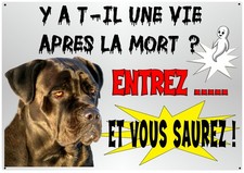 plaque attention au chien cane