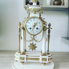 Pendule portique marbre et