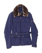 BELSTAFF Womens Windbreaker Jacket IT 48 XL Blue Cotton DN14