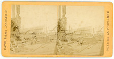 Stereo, France, Marseille, Chantier naval, circa 1880 Vintage stereo card - Cayo