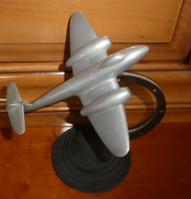 Ancienne maquette d'avion art déco en alu bureau aluminium populaire Haut 21 cm