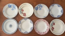 6 ASSIETTES CREUSES DEPAREILLEES VINTAGE BADONVILLER ST AMAND DIGOIN MOULIN DL