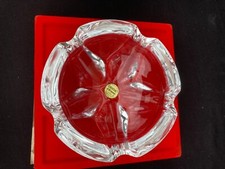 CENDRIER EN CRISTAL D'ARQUES MODÈLE LUDE ASHTRAY D. 16 CM VINTAGE
