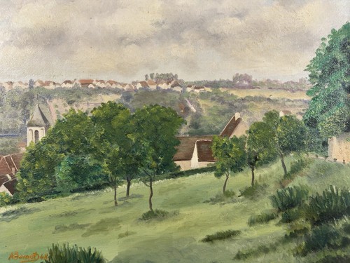 Huile sur toile signée bornet - huile,