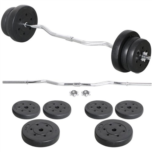 Barre curl avec - de, disques