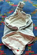 QP / DOUDOU COUVERTURE NOUKIES MOUTON GUSS ET VICTOR BLANC GRIS ETOILE ETAT NEUF