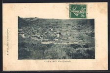 Old postcard Cabasse, general view 