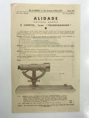 Ancienne notice morin - ancienne,
