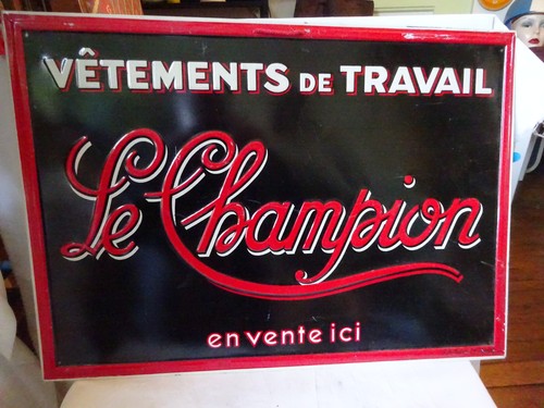 Plaque publicitaire tôle