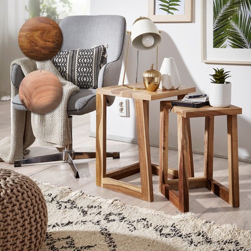 Finebuy tables gigogne - finebuy, bois