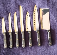 Couteaux de cuisine Pradel. Inox. lot de 7.