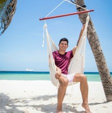 Fauteuil suspendu en filet mexicain Deluxe - Naturel / 1 personne   120 kg Coton