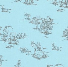 drap housse lit evolutif enfant 70x140 coton imprimé dessin oursons coloris bleu