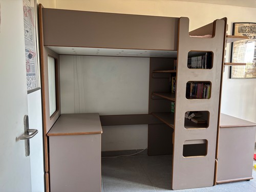 Lit mezzanine bureau - lit, +