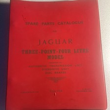 Jaguar 3.4L Sedan Mk1 1958 Original Factory Parts Catalogue J.25 Good Condition