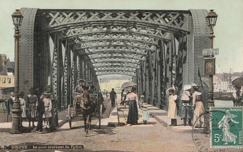 Postcard dieppe pont - le,