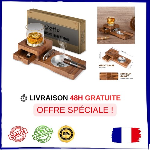Cendrier bois pour whisky - cendrier,