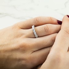 Ensemble de broches ovales en laboratoire cultivé/diamant CVD bande d'éternit...