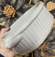 Antique 19th Century Earthenware White Dish Varages Mustiers Fruit Cup Dish