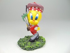 Vintage 2002 Warner Bros Looney Tunes Tweety Titi Scottish Mini Resin Statue