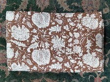 Couvre-lit indien en coton Kantha imprimé bloc main double taille