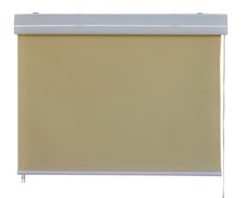 Store extérieur beige avec couvercle cassette 1.4x2.3m protection contre la vue