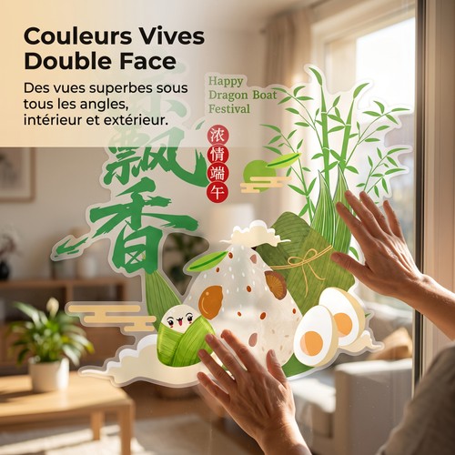 Décoration fenêtre vitrail - décoration,