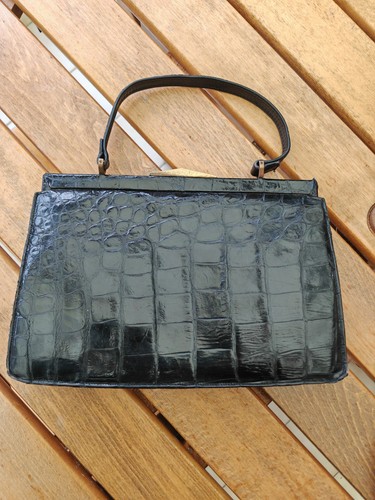 Ancien sac main - cuir, façon