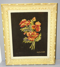 -TAPISSERIE AUBUSSON FLEURS de
