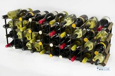 Cranville Vin Rack Rangement 30/40 Bouteille Noyer Teinture Bois/Métal Noir