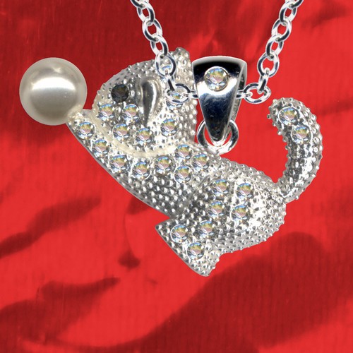 Neuf pendentif chat chaîne - neuf, +