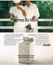 ADVERTISEMENT 1976 LINCOLN WASHING MACHINE WASHING MACHINE