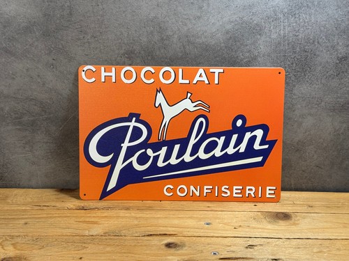 Plaque métal chocolat poulain - plaque,