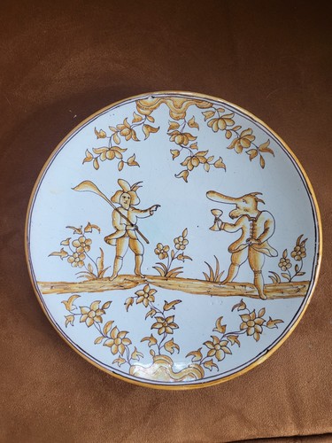Assiette faïence ancienne - assiette,