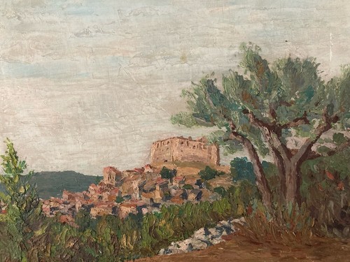 Belle peinture huile panneau
