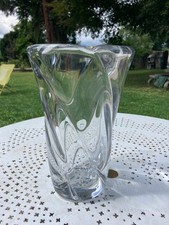 Grand vase en cristal signé