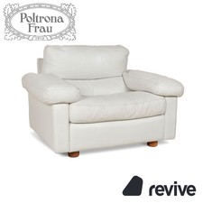 Poltrona Frau Petronio Fauteuil En Cuir Blanc