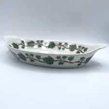 Oval Au Gratin Oven-to-Table Ivy Manufacture des Porcelaines de Couleuvre 1980s