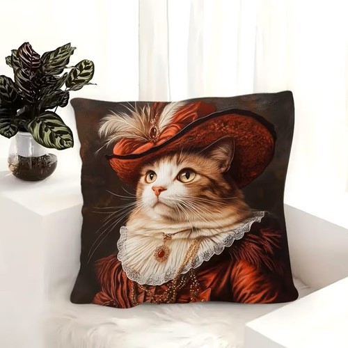 Housse coussin chatte - de,