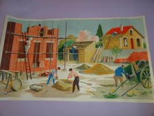 FRANCE HELENE POIRIE FRENCH SCHOOL POSTER CONSTRUCTIONS N.20 Ed.BOURRELIER 1950s