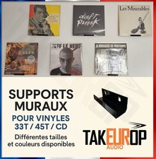 Support Mural Noir pour éTagèRe à Disques Vinyles Mur de Support vinyle CD DVD