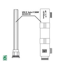 JBL Pièce Détachée Boîtier + Verre Pour UV-C 36 W AquaCristal Facile À Monter