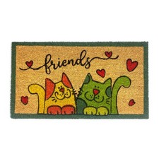 Tapis d'entrée d'extérieur en noix de coco - Paillasson antidérapant Friends wit