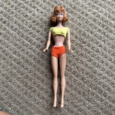 Vintage 1962 Straight Leg Titian Red Hair Midge Barbie Doll #860