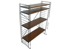Retro Authentic  60s Midcentury Design Standing Wall Shelf Unit Rack Teak Rare  