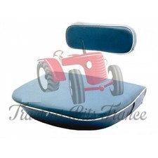 ENSEMBLE COUSSIN & DOSSIER DE SIEGE - BLEU ET BLANC POUR TRACTEUR FORDSON